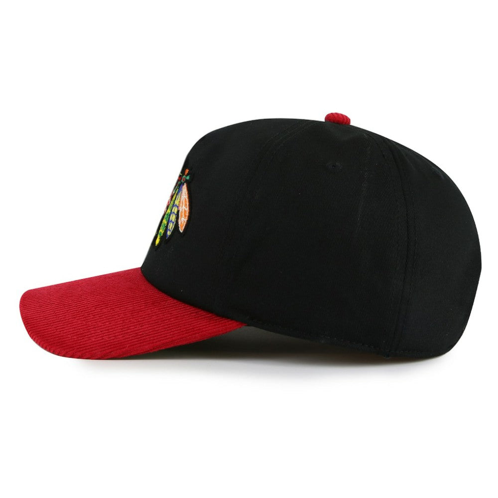 Chicago Blackhawks American Needle Burnett Adjustable Hat - Black/Red Hats