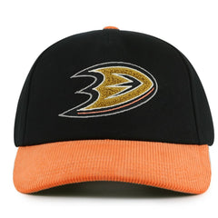 Anaheim Ducks American Needle Burnett Adjustable Hat - Black/Orange Hats