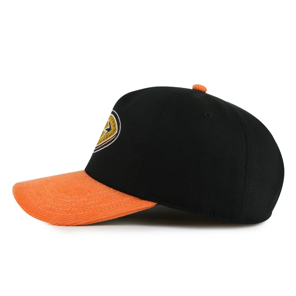 Anaheim Ducks American Needle Burnett Adjustable Hat - Black/Orange Hats