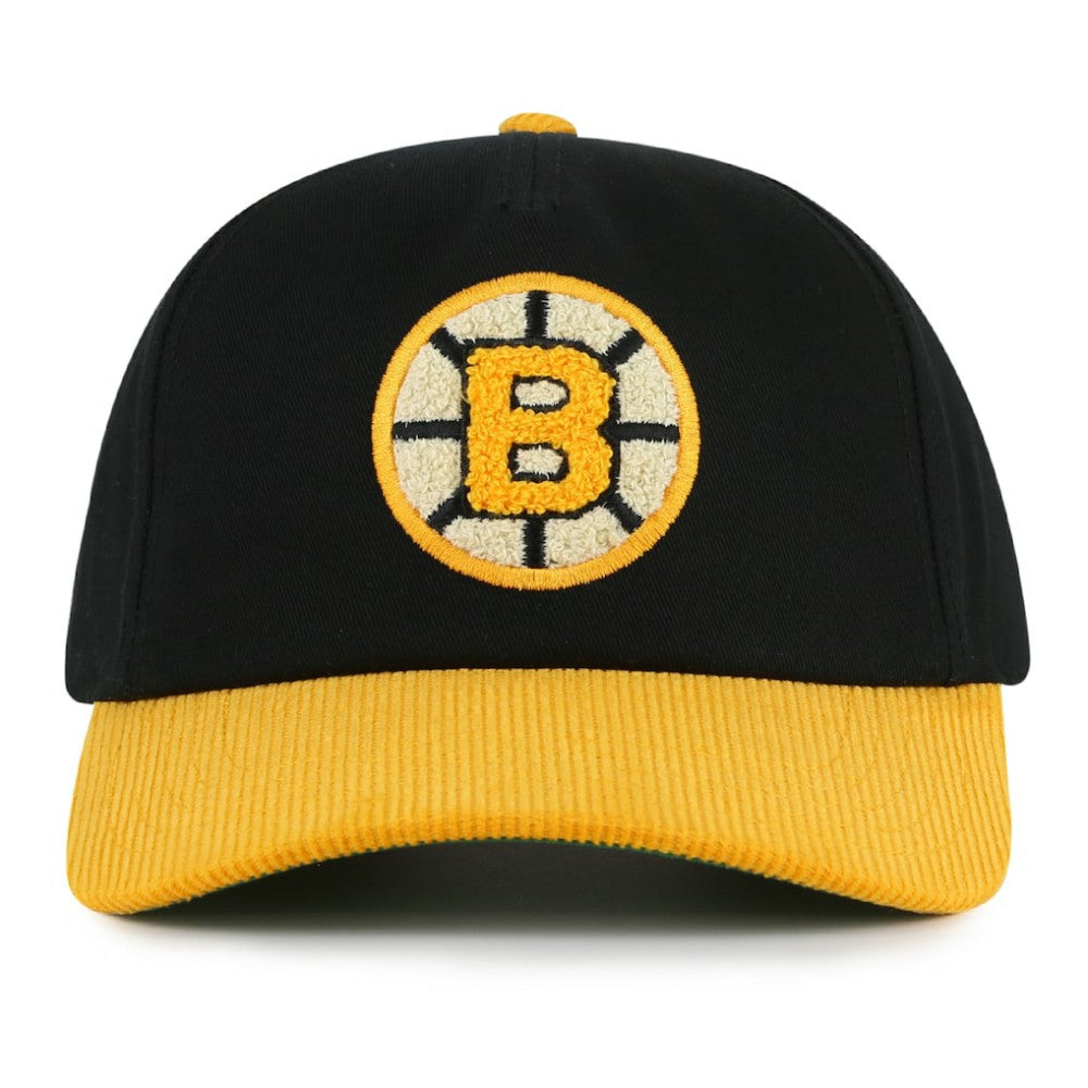 Boston Bruins American Needle Burnett Adjustable Hat - Black/Gold Hats