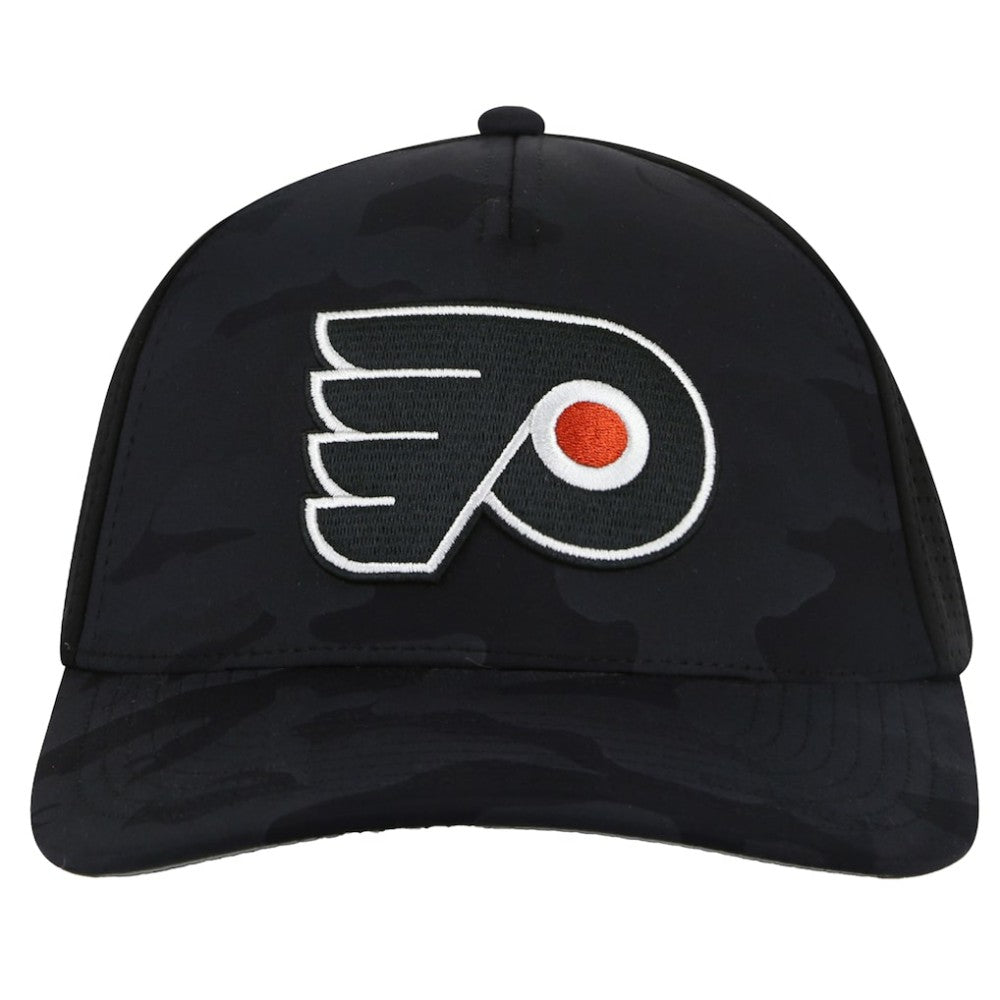 Philadelphia Flyers American Needle Valin Camo Super Tech Vented Adjustable Hat - Black Hats