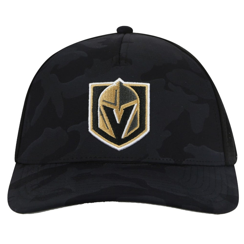 Vegas Golden Knights American Needle Valin Camo Super Tech Vented Adjustable Hat - Black Hats