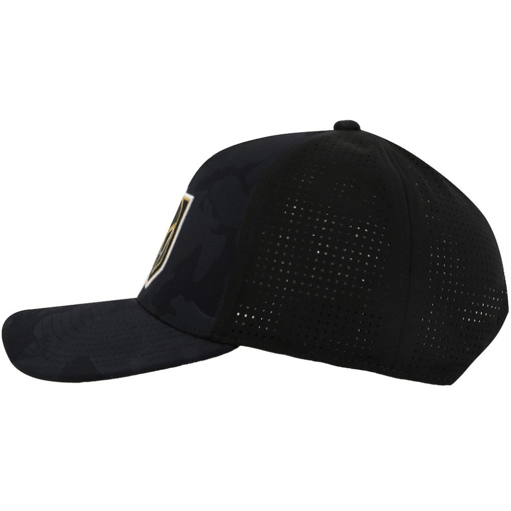 Vegas Golden Knights American Needle Valin Camo Super Tech Vented Adjustable Hat - Black Hats