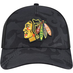 Chicago Blackhawks American Needle Valin Camo Super Tech Vented Adjustable Hat - Black Hats