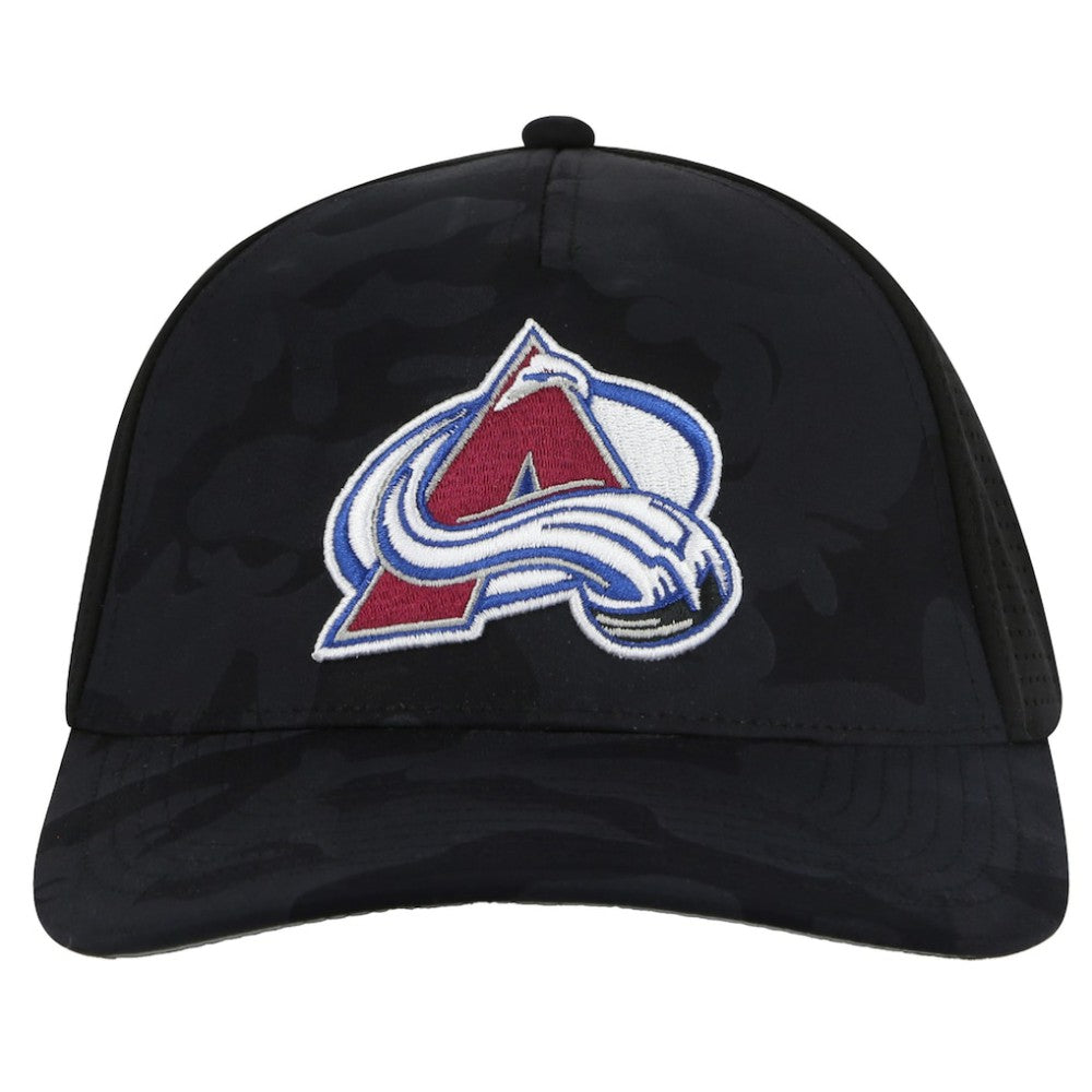Colorado Avalanche American Needle Valin Camo Super Tech Vented Adjustable Hat - Black Hats