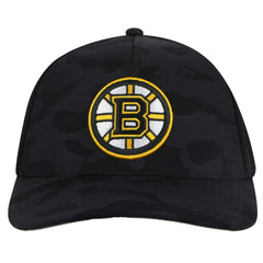 Boston Bruins American Needle Valin Camo Super Tech Vented Adjustable Hat - Black Hats