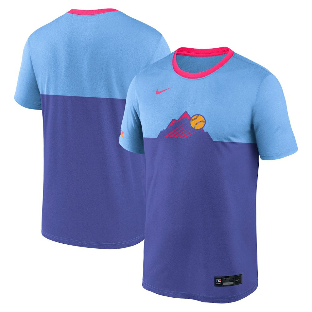 Colorado Rockies Authentic Collection City Connect Velocity Dri-FIT T-Shirt Light Blue