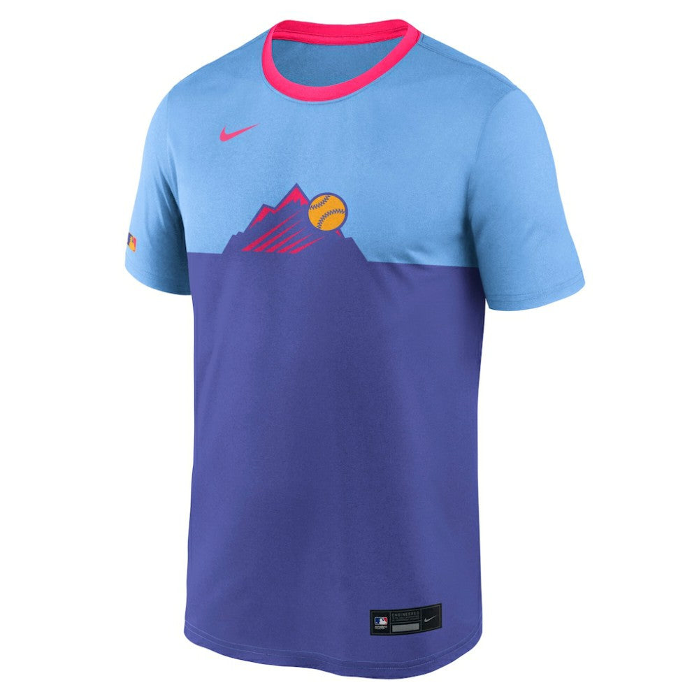 Colorado Rockies Authentic Collection City Connect Velocity Dri-FIT T-Shirt Light Blue