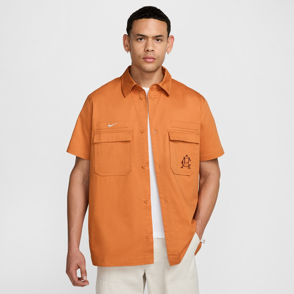 Club America CA x CA Woven Button-Down Shirt - Burnt Orange sale