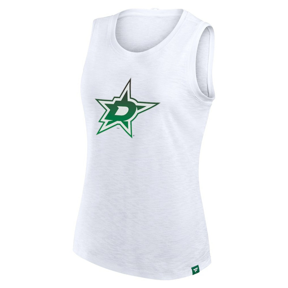 Dallas Stars Fanatics Women's Slub Tank Top - White Tank Top