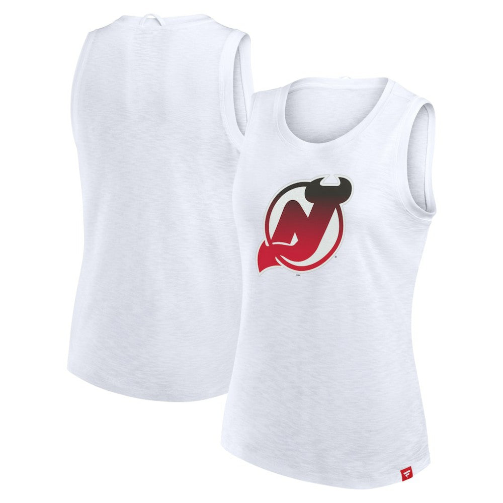 New Jersey Devils Fanatics Women's Slub Tank Top - White Jerseys