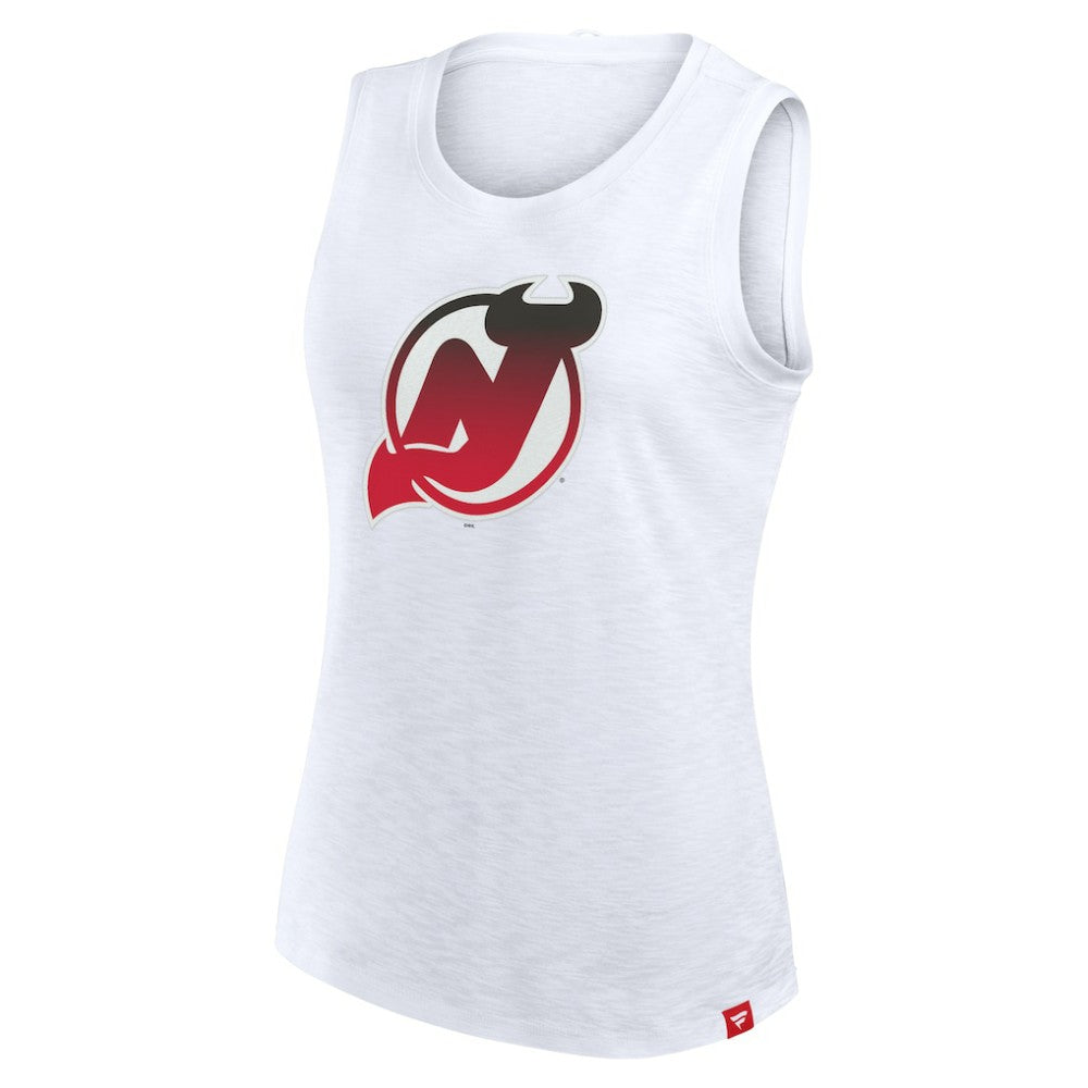 New Jersey Devils Fanatics Women's Slub Tank Top - White Jerseys