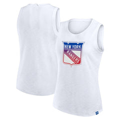 New York Rangers Fanatics Women's Slub Tank Top - White Tank Top