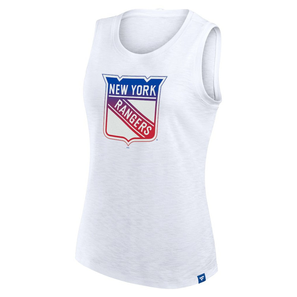 New York Rangers Fanatics Women's Slub Tank Top - White Tank Top