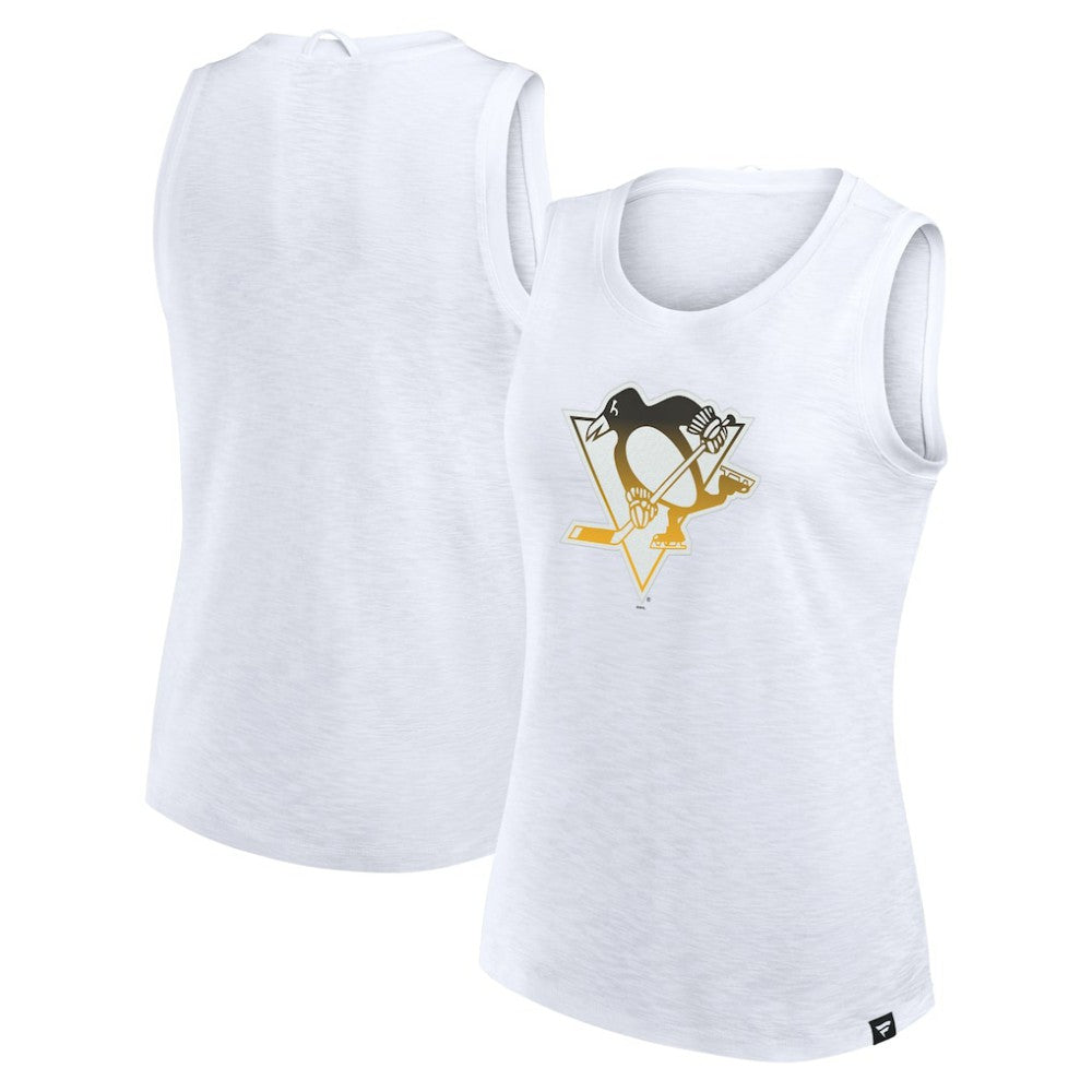 Pittsburgh Penguins Fanatics Women's Slub Tank Top - White Tank Top