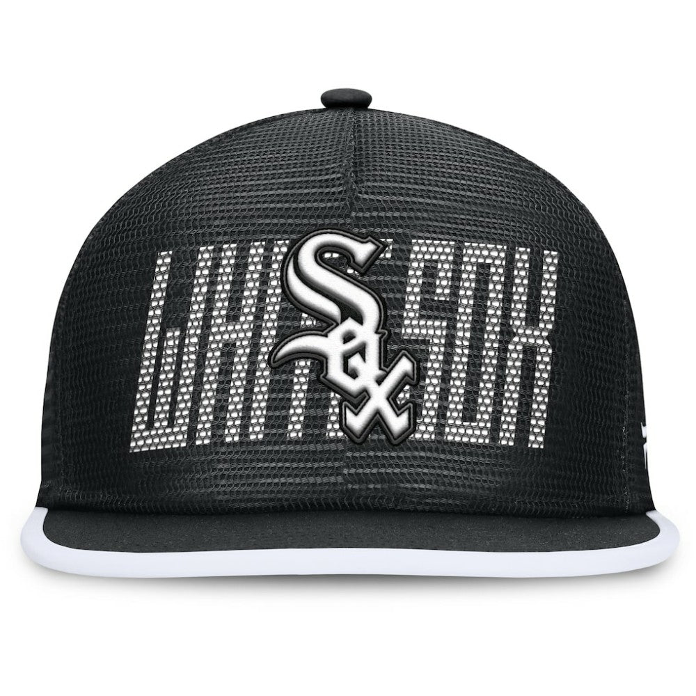 Chicago White Sox Let's Glow Line Drive Snapback Hat Black