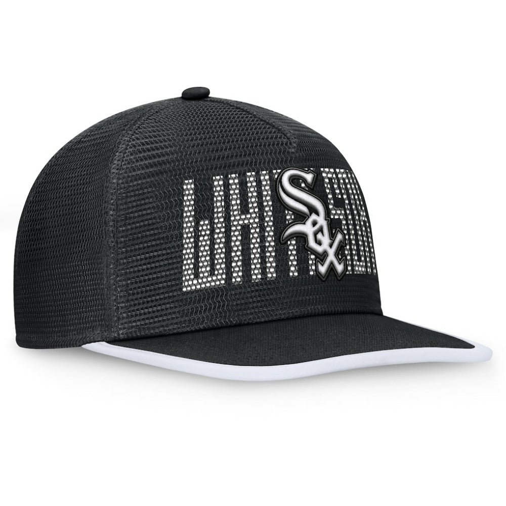 Chicago White Sox Let's Glow Line Drive Snapback Hat Black