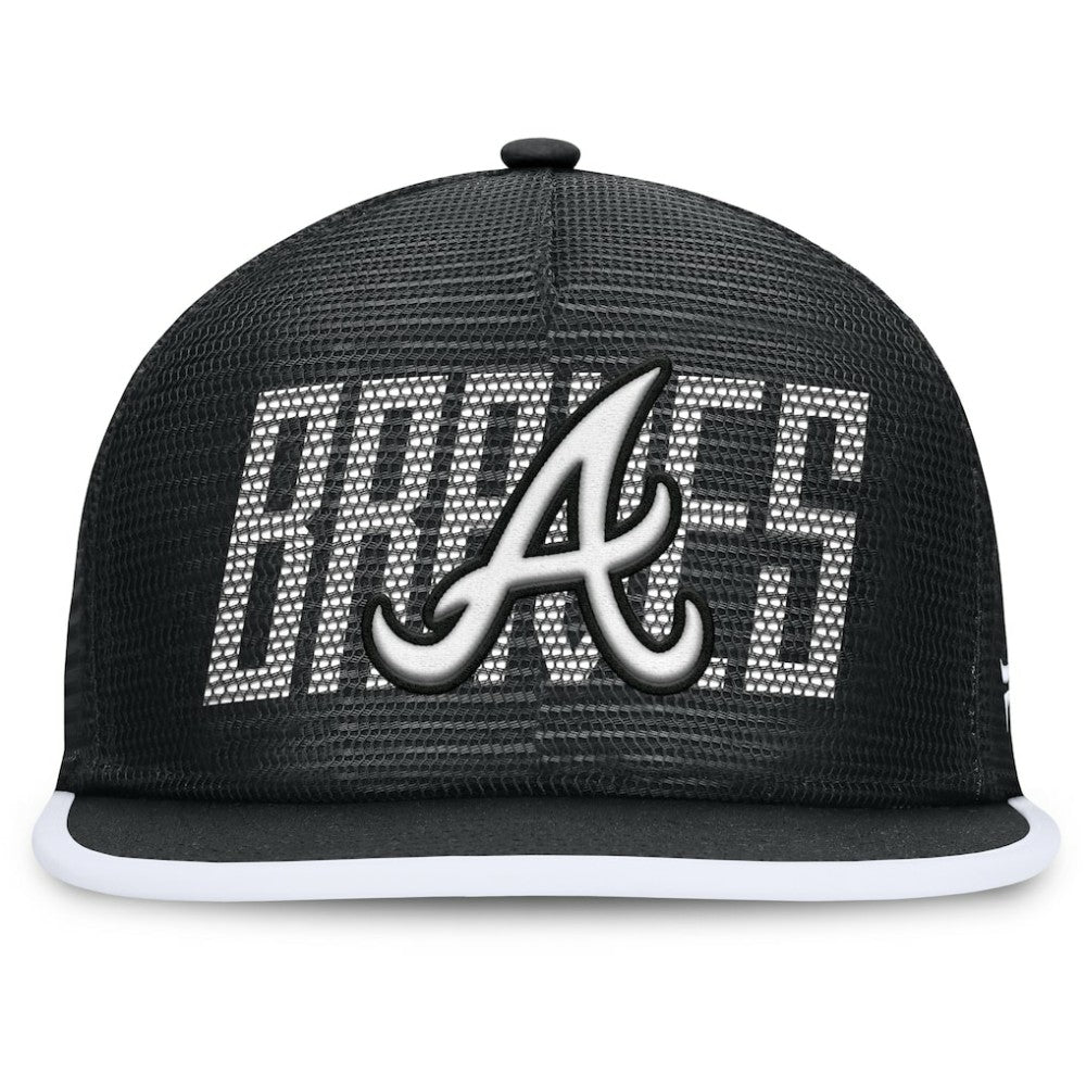 Atlanta Braves Let's Glow Line Drive Snapback Hat Black