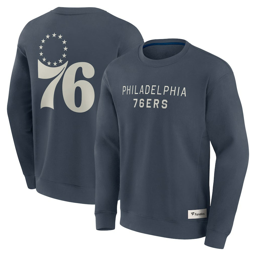 Philadelphia 76ers Elements Future Ground Lettering Pullover Sweatshirt - Blue shop