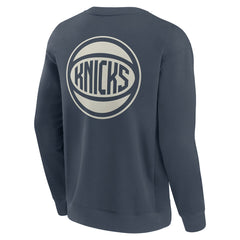 New York Knicks Elements Future Ground Lettering Pullover Sweatshirt - Blue discount
