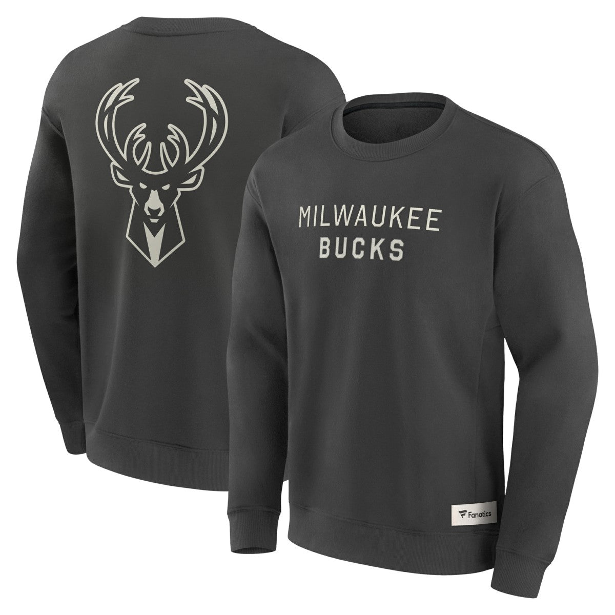 Milwaukee Bucks Elements Future Ground Lettering Pullover Sweatshirt - Gray cheap