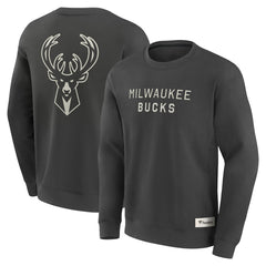 Milwaukee Bucks Elements Future Ground Lettering Pullover Sweatshirt - Gray cheap