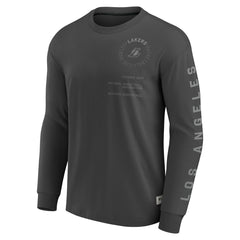 Los Angeles Lakers Elements Future Ground Tonal Info Long Sleeve T-Shirt - Gray on sale