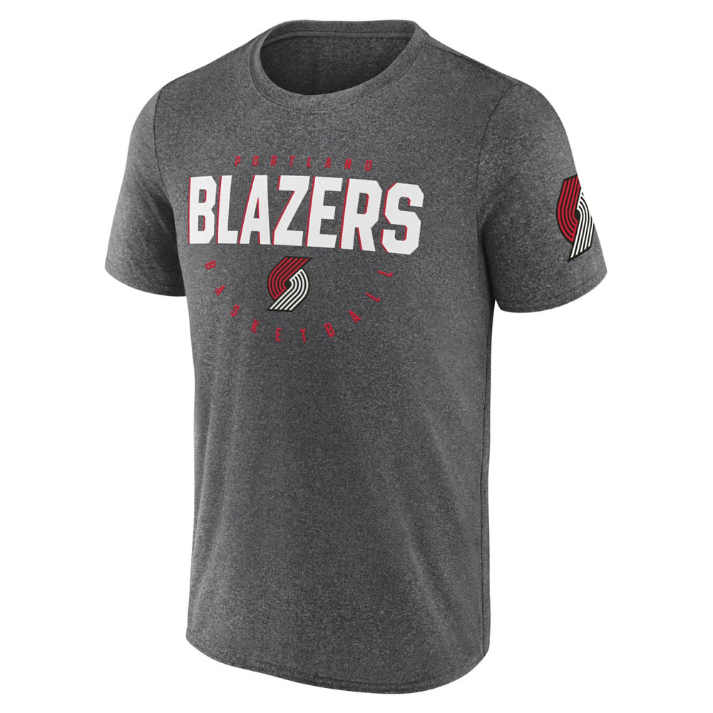 Portland Trail Blazers Logo Athletic Block Practice Performance T-Shirt - Heather Charcoal shop