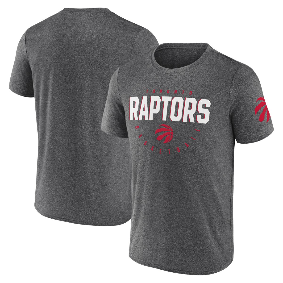 Toronto Raptors Logo Athletic Block Practice Performance T-Shirt - Heather Charcoal shop