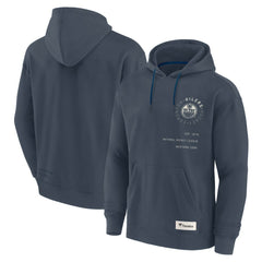 Edmonton Oilers Fanatics Future Ground Info Pullover Hoodie - Navy Hoodies