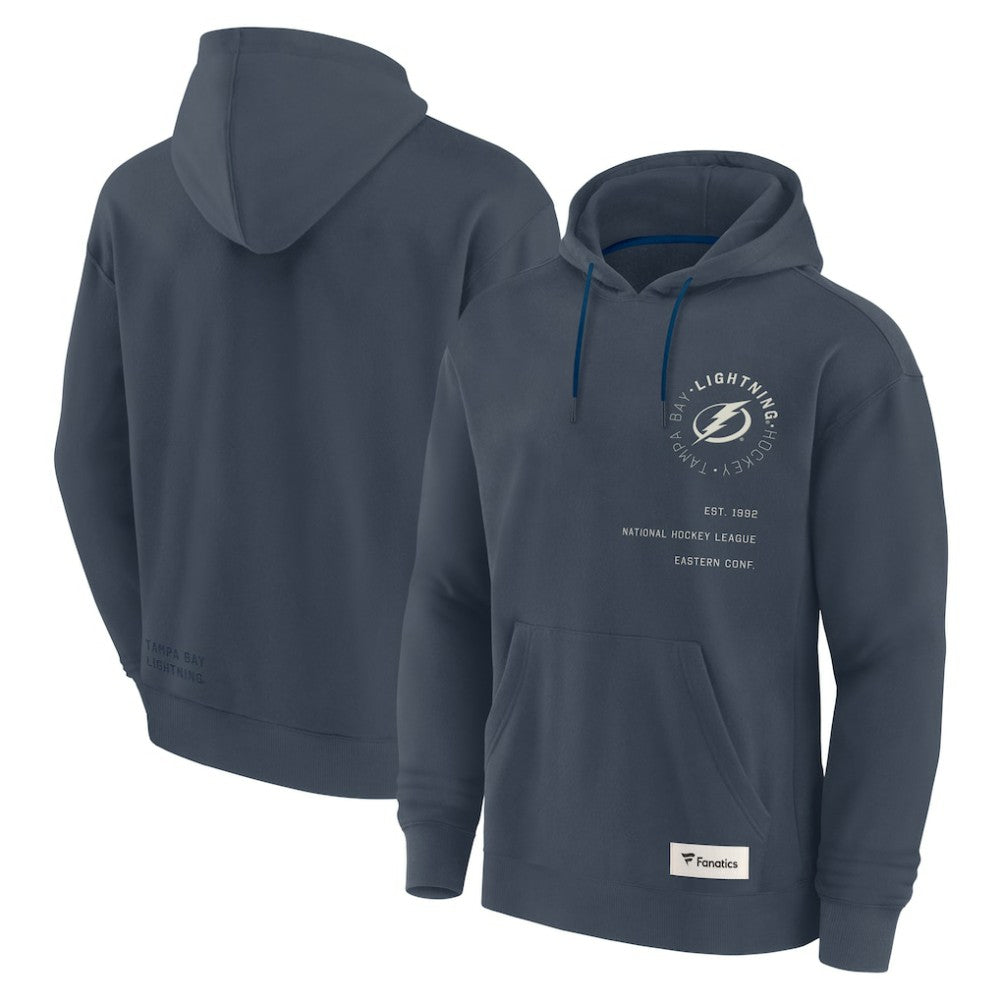 Tampa Bay Lightning Fanatics Future Ground Info Pullover Hoodie - Navy Hoodies