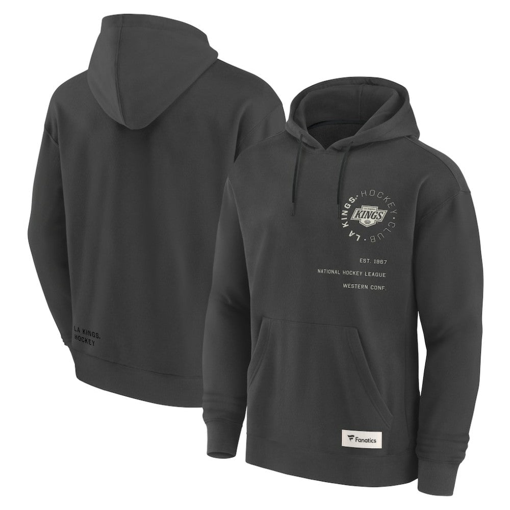 Los Angeles Kings Fanatics Future Ground Info Pullover Hoodie - Charcoal Hoodies