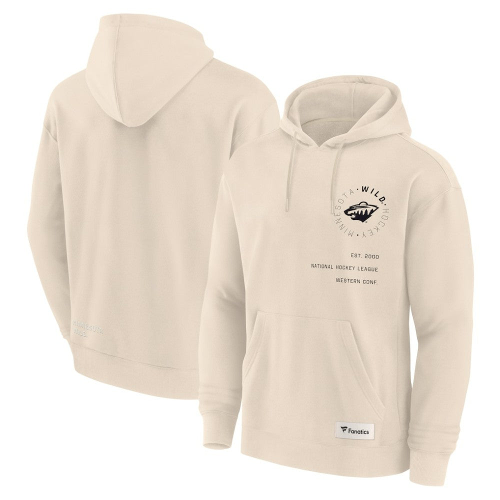 Minnesota Wild Fanatics Future Ground Info Pullover Hoodie - Cream Hoodies