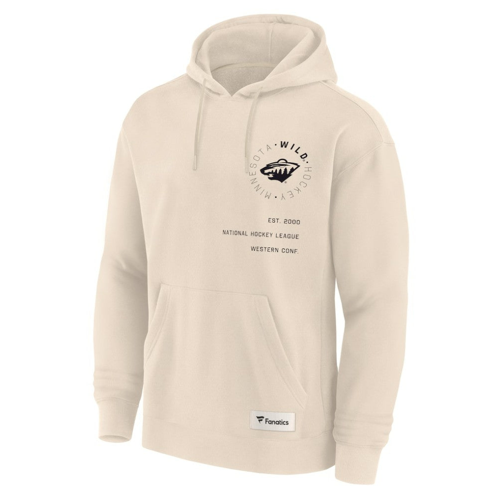 Minnesota Wild Fanatics Future Ground Info Pullover Hoodie - Cream Hoodies