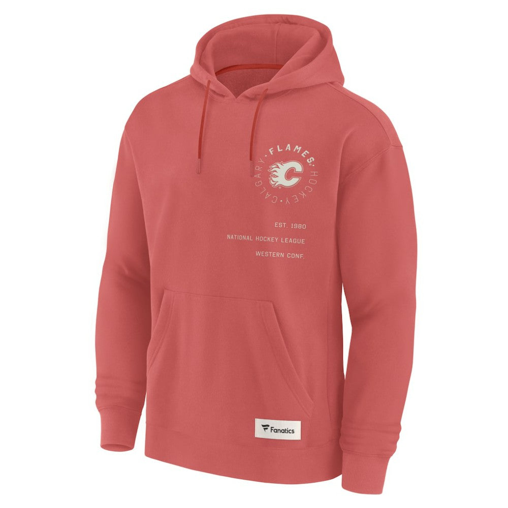 Calgary Flames Fanatics Future Ground Info Pullover Hoodie - Red Hoodies