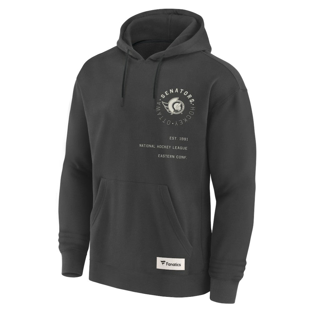 Ottawa Senators Fanatics Future Ground Info Pullover Hoodie - Charcoal Hoodies