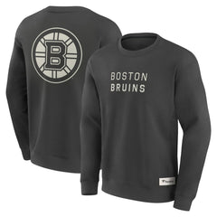 Boston Bruins Fanatics Elements Future Ground Lettering Pullover Sweatshirt - Charcoal Sweatshirts