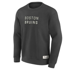 Boston Bruins Fanatics Elements Future Ground Lettering Pullover Sweatshirt - Charcoal Sweatshirts