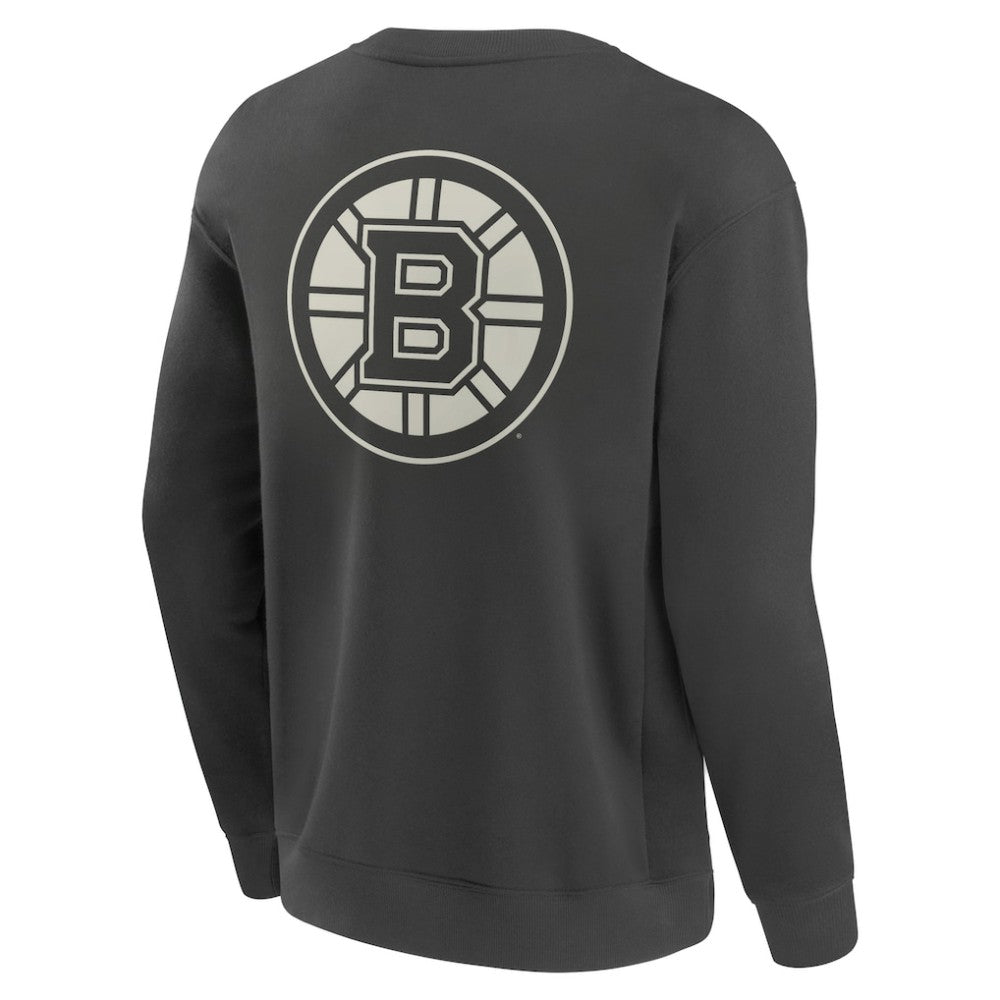 Boston Bruins Fanatics Elements Future Ground Lettering Pullover Sweatshirt - Charcoal Sweatshirts