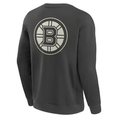 Boston Bruins Fanatics Elements Future Ground Lettering Pullover Sweatshirt - Charcoal Sweatshirts