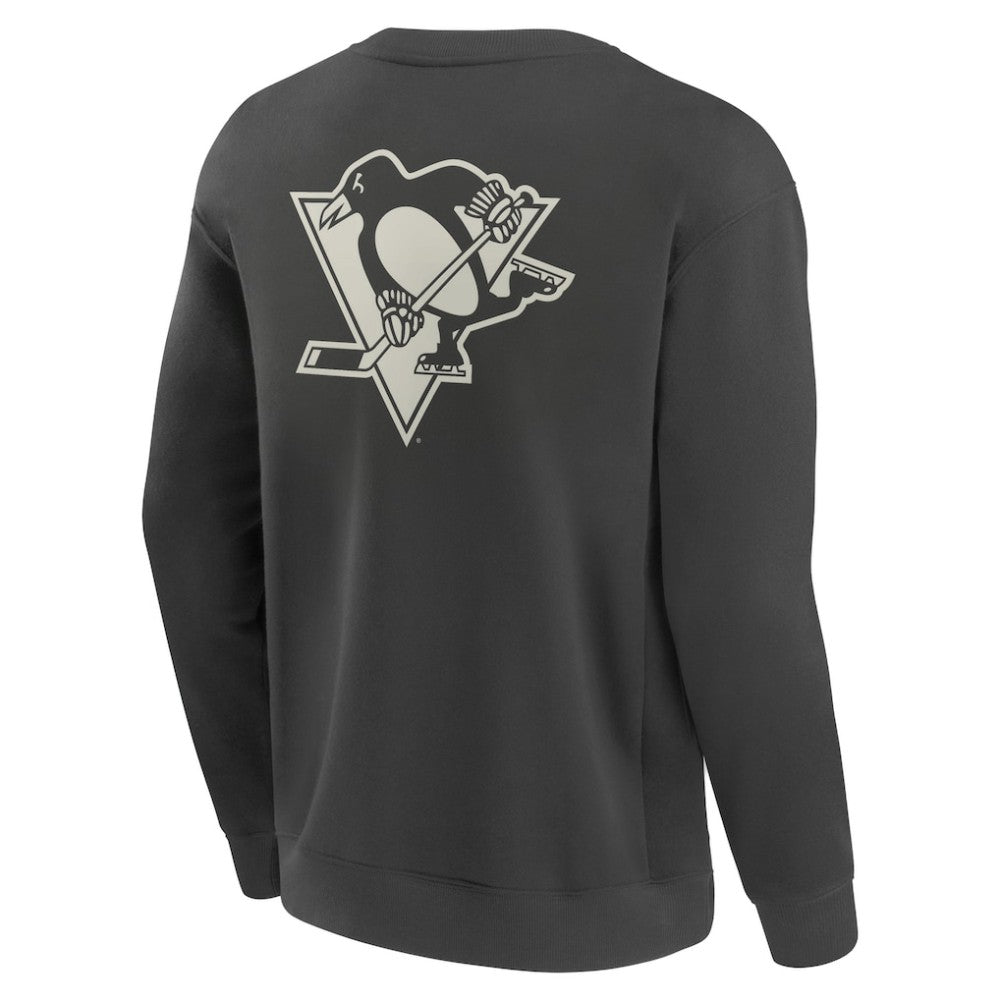 Pittsburgh Penguins Fanatics Elements Future Ground Lettering Pullover Sweatshirt - Charcoal Sweatshirts