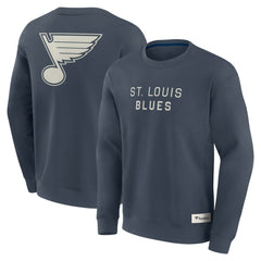 St. Louis Blues Fanatics Elements Future Ground Lettering Pullover Sweatshirt - Blue Sweatshirts
