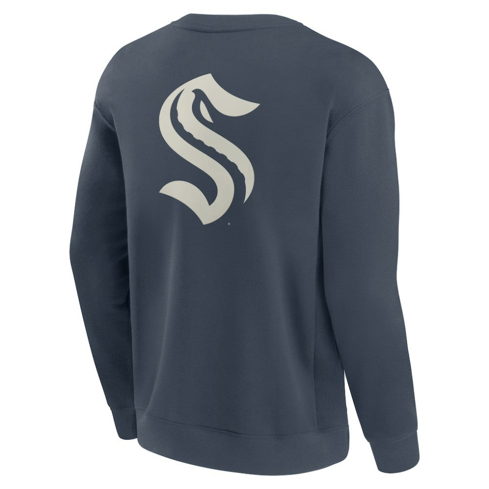 Seattle Kraken Fanatics Elements Future Ground Lettering Pullover Sweatshirt - Blue Sweatshirts