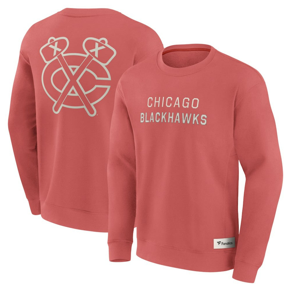 Chicago Blackhawks Fanatics Elements Future Ground Lettering Pullover Sweatshirt - Red Sweatshirts