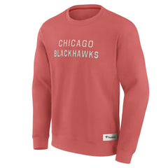 Chicago Blackhawks Fanatics Elements Future Ground Lettering Pullover Sweatshirt - Red Sweatshirts