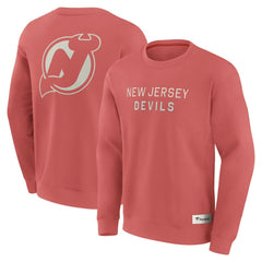 New Jersey Devils Fanatics Elements Future Ground Lettering Pullover Sweatshirt - Red Sweatshirts