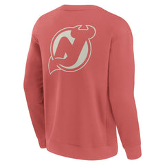 New Jersey Devils Fanatics Elements Future Ground Lettering Pullover Sweatshirt - Red Sweatshirts