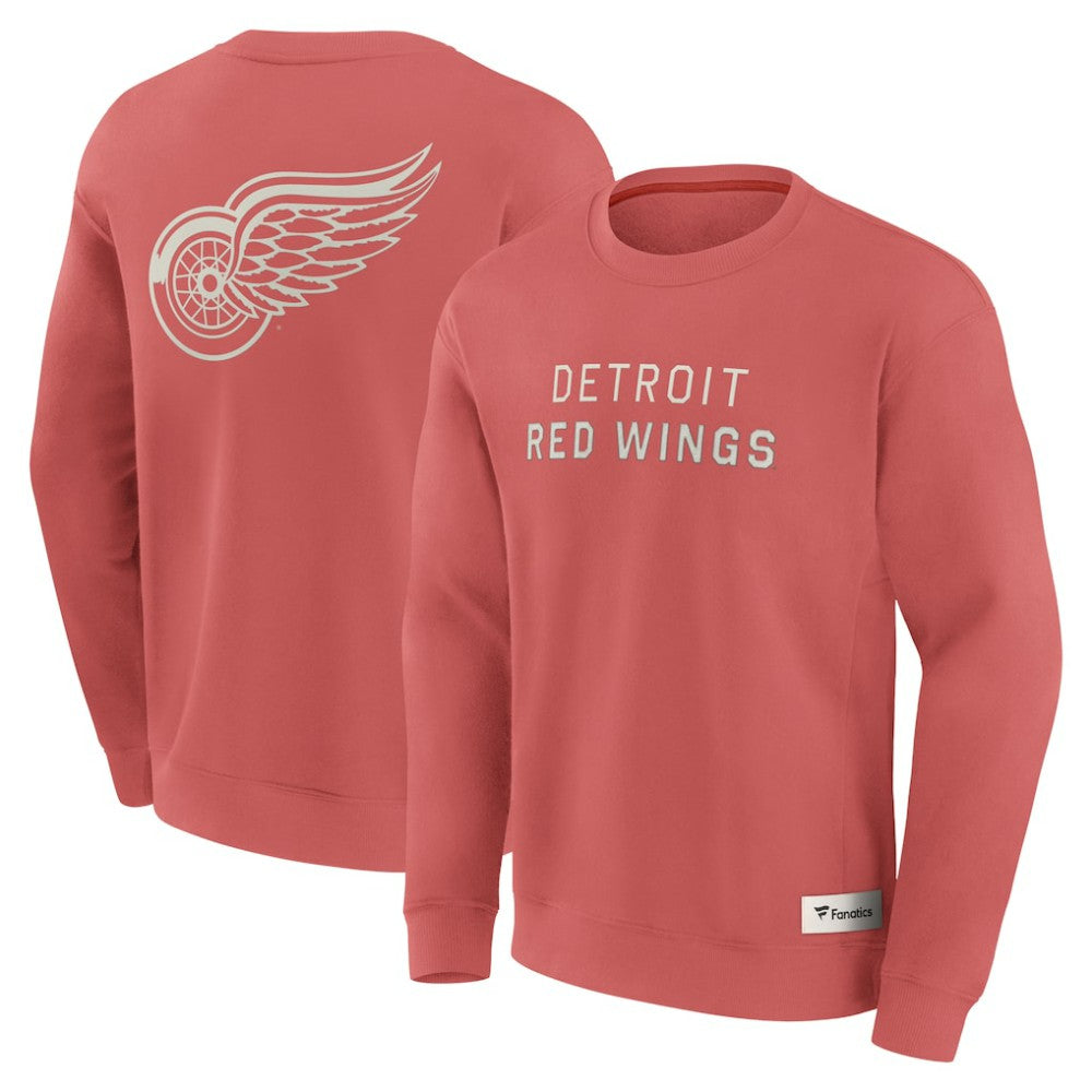Detroit Red Wings Fanatics Elements Future Ground Lettering Pullover Sweatshirt - Red Sweatshirts