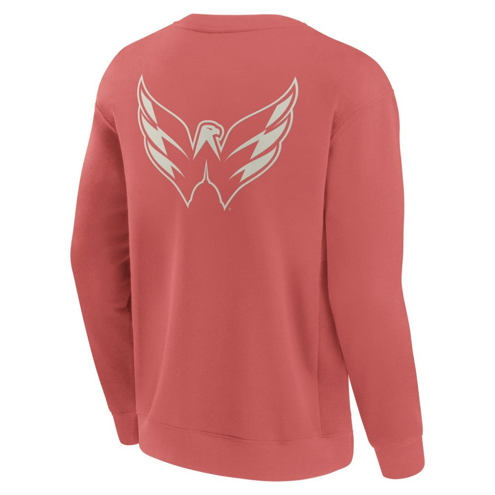 Washington Capitals Fanatics Elements Future Ground Lettering Pullover Sweatshirt - Red Sweatshirts
