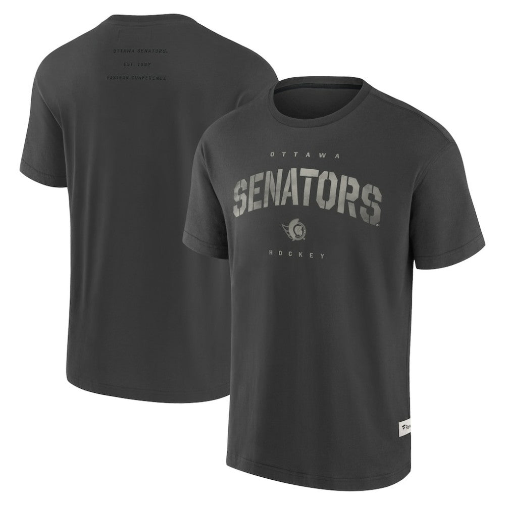 Ottawa Senators Fanatics Elements Weathered Tonal Future Ground T-Shirt - Charcoal T-shirts
